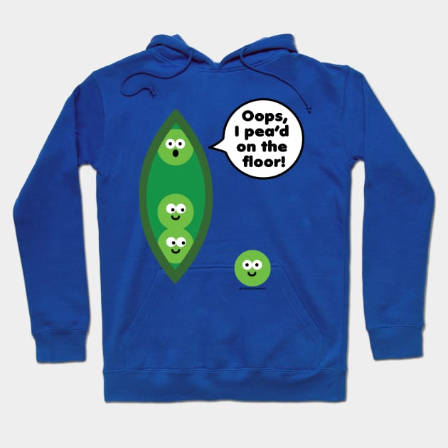 PEA'D ON THE FLOOR Hoodie by toddgoldmanart